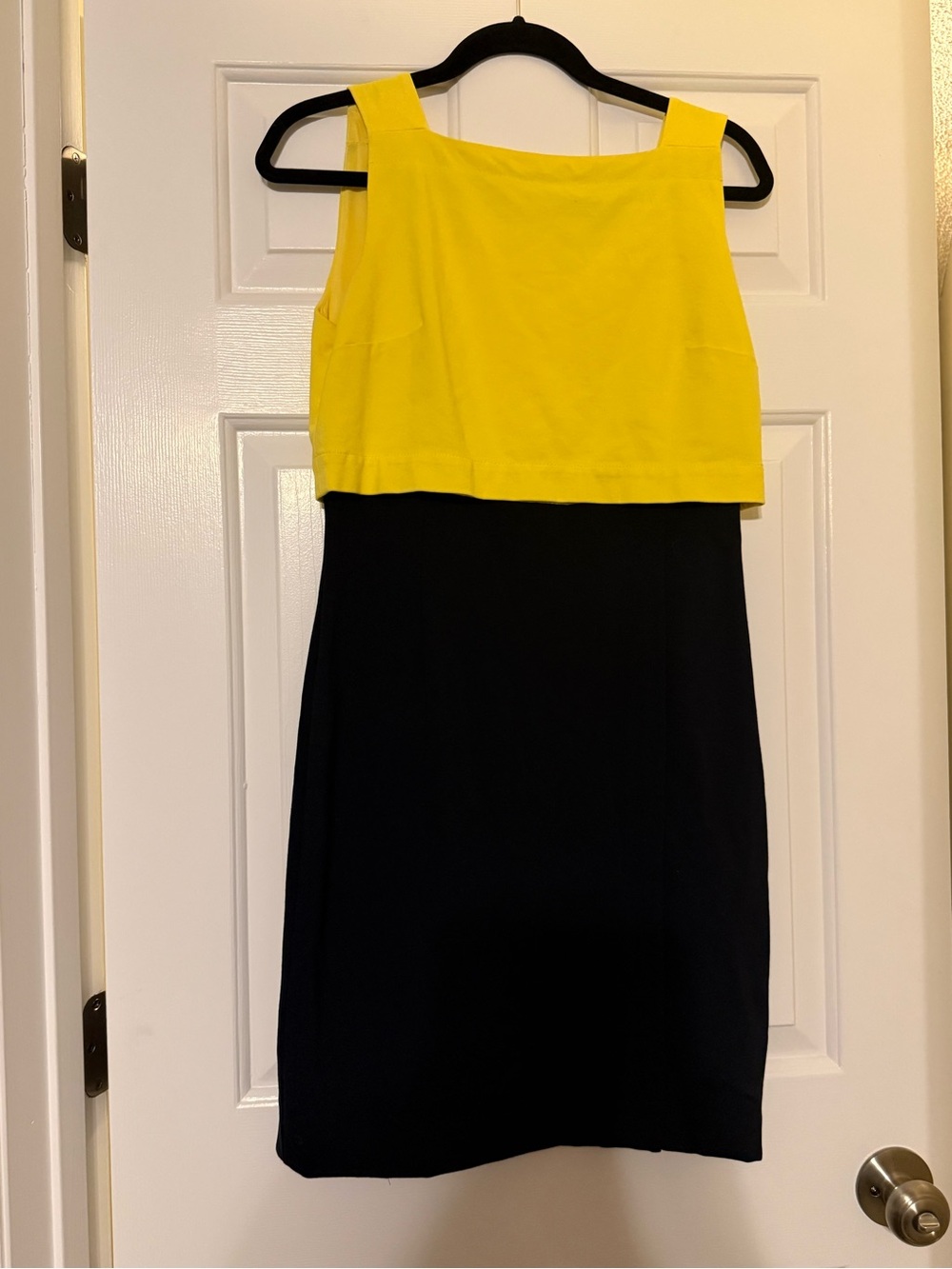 Lauren Ralph Lauren Yellow Black Colorblock Sheath Dress Size 8
